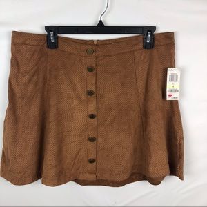 American Rag Juniors’ Tan Faux Suede Skirt Size 15